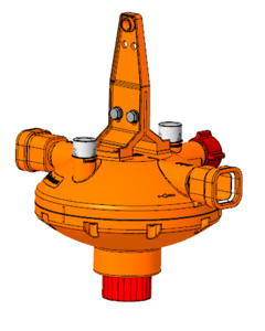 Pressure regulator for slope 0-30 cm D28 orange